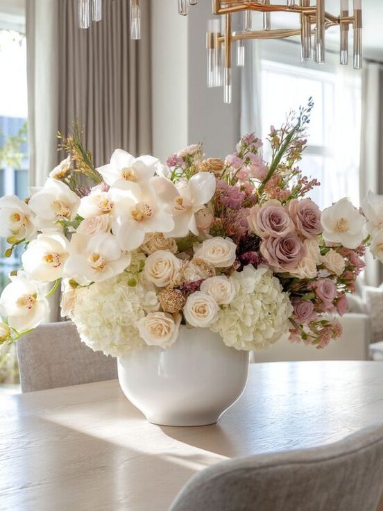 27 real touch creamy white real touch orchid stem